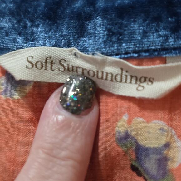 Soft Surroundings Embroidered Slightly Sheer Long Sleeve Shirt & Camisole - Picture 16 of 16